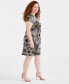 Plus Size Printed Round-Neck Short-Sleeve Dress