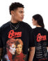 ASOS DESIGN unisex oversized license t-shirt with David Bowie print in black