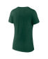 Women's Green Miami Hurricanes Basic Arch V-Neck T-shirt