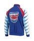 Men's Mitchell & Ness Blue New Jersey Nets Hardwood Classics Authentic Warm-Up Raglan Full-Zip Jacket