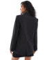 & Other Stories wool blend single breasted blazer in black