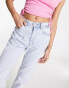 Pull&Bear high waisted mom jeans in light blue