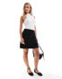 Nobody's Child Petite Stockholm mini cord skirt in black