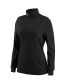 Women's Black New Orleans Saints Long Sleeve Tri-Blend Turtleneck T-shirt