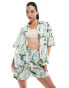 Object relaxed short co-ord in ocean marble print