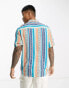 ASOS DESIGN shirt in aztec stripe print