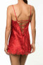 Lise Charmel 278152 Floral Lace Dressing Babydoll Chemise size M Red