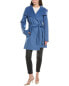 Tahari Ella Wool-Blend Overcoat Women's Blue M