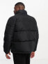 Hummel Padded jacket with funnel neck in black