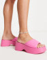 Glamorous platform sandals in pink