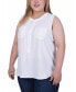 Plus Size Sleeveless Air Flow Blouse