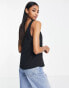 ASOS DESIGN Tall ultimate vest with scoop neck in cotton in black - BLACK