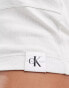 Calvin Klein Jeans seaming rib slim t-shirt in white