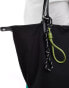 Pull&Bear tote bag carabiner in black