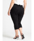 Plus Size Rhinestone Capri Pant