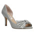 Nina Fay Glitter Peep Toe Evening Pumps Womens Silver Dress Casual FAY-SIL