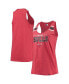 Women's Heathered Red Chicago Bulls Scoop-Neck Racerback Tank Top