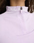 Threadbare Petite Ski base layer banded waistband leggings and long sleeeve top set in lilac