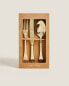 Decorative engraved cutlery set