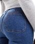 & Other Stories high waist flared jeans in mid blue