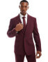 ASOS DESIGN slim suit jacket in burgundy