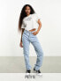 Stradivarius Petite STR straight leg jean in light wash