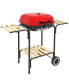 Outsunny 24" Portable Charcoal Grill with Wheels and Storage for Outdoor Gatherings