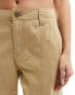 River Island cuffed cargo trouser in beige