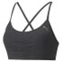 Puma Low Impact Studio Foundation Sports Bra Plus Womens Black Athletic Casual 5