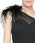 Women's Feather-Trim One-Shoulder Gown