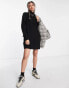 Noisy May high neck knitted mini jumper dress in black