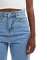 DTT Katy high waisted cropped straight jeans in light blue wash