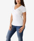 Women's Short Sleeve Diamond V-neck T-shirt