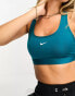 Nike Training Swoosh Dri-Fit light support bra in teal