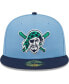 Men's Light Blue, Navy Pittsburgh Pirates Green Undervisor 59FIFTY Fitted Hat