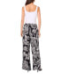 Women's Printed Wide-Leg Pull-On Pants