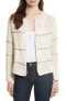 JOIE 153619 Women's Jacquine Embellished Open Front Cardigan Natural Sz. Large