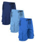 Men's Moisture Wicking Performance Quick Dry Cargo Shorts-3 Pack