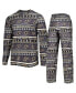 Комплект пижамы Concepts Sport Black Purdue Boilermakers Swivel Long Sleeve T-shirt and Pants Sleep Set