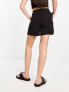 Weekday Kit linen mix shorts in black