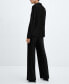 Women's Textured Wide leg Pants