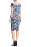 Alexia Admor 161402 Women's Short Sleeve Floral Print Bodycon Dress Blue Sz. XS