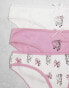 Daisy Street multi pack briefs with motif and lace trim