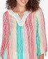 Petite Wavy Metallic Stripe Top