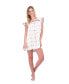 Women's Mini Sandrine Dress Red White Navy Embroidery