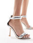 Public Desire Take Over puff strap sandal in silver