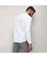 Men's Chalk White Holographic Veined Textured Shirt