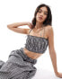 Esmee beach crop top co-ord in gingham