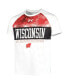 Big Boys White Wisconsin Badgers Gameday Print Raglan T-shirt