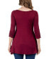 Women's Ruched Sleeve Swing Tunic Top